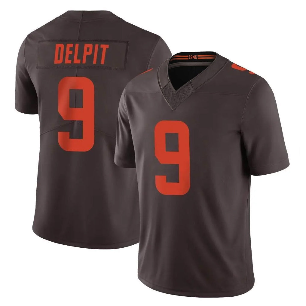 tocy C.Browns #9 Grant Delpit Player Brown Limited Vapor F.U.S.E. Alternate Game Stitched Jerseys