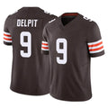 tocy C.Browns #9 Grant Delpit Player Brown Vapor F.U.S.E. Limited Home Game Stitched Jerseys