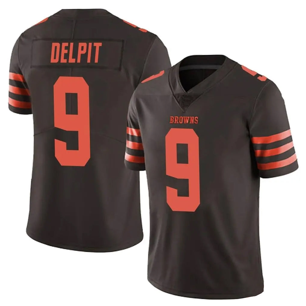tocy C.Browns #9 Grant Delpit Player Browns Color Rush Limited Home Game Stitched Jerseys