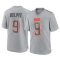tocy C.Browns #9 Grant Delpit Player Gray Atmosphere Fashion Game Stitched Jerseys