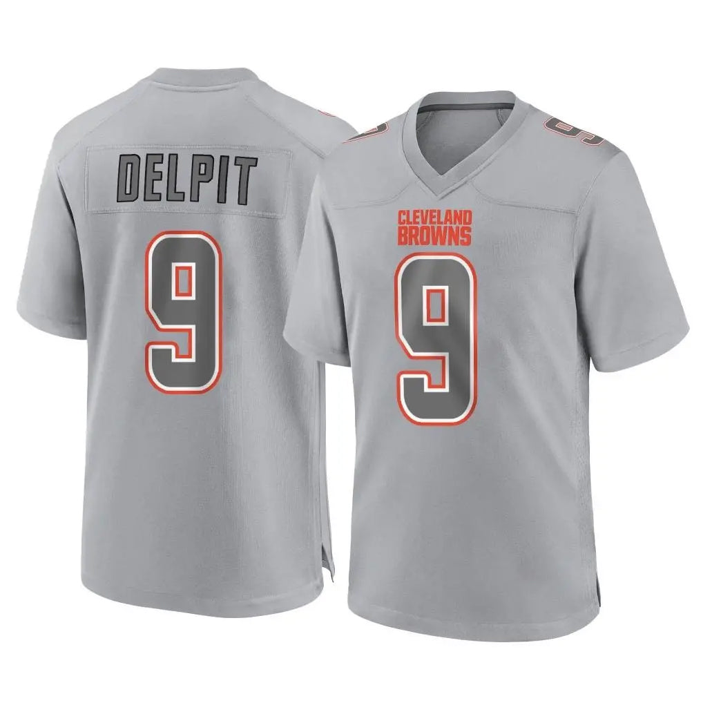 tocy C.Browns #9 Grant Delpit Player Gray Atmosphere Fashion Game Stitched Jerseys