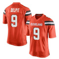 tocy C.Browns #9 Grant Delpit Player Orange Home Game Stitched Jerseys