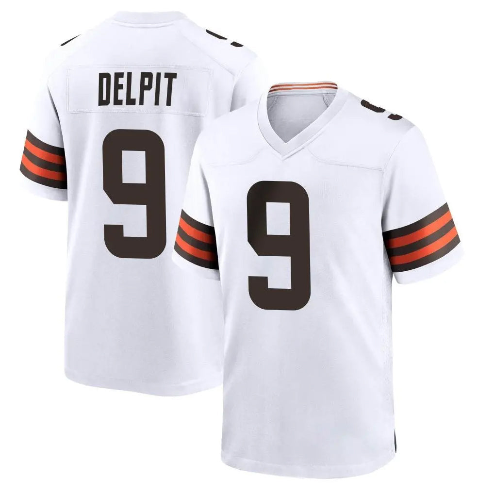 tocy C.Browns #9 Grant Delpit Player White Home Game Stitched Jerseys
