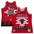 tocy C.Bulls Mitchell & Ness x Tats Cru Red Hardwood Classics Fashion Jerseys