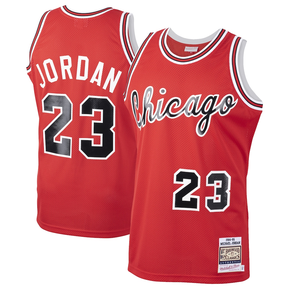 tocy C.Bulls #23 Michael Jordan Mitchell & Ness Red 198485 Hardwood Classics Rookie Authentic Jerseys