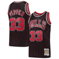 tocy C.Bulls #33 Scottie Pippen Mitchell & Ness Black Hardwood Classics Swingman Jerseys