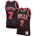 tocy C.Bulls #7 Toni Kukoc Mitchell & Ness Black 1995-96 Hardwood Classics Swingman Jerseys