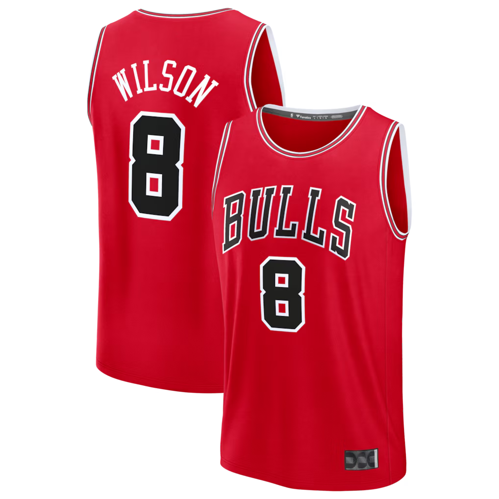 tocy C.Bulls #8 Caleb Wilson Red 2026 Draft First Round Pick Fast Break Jerseys - Icon Edition