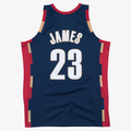 tocy C.Cavaliers #23 LeBron James Mitchell & Ness Navy Hardwood Classics Swingman Jerseys