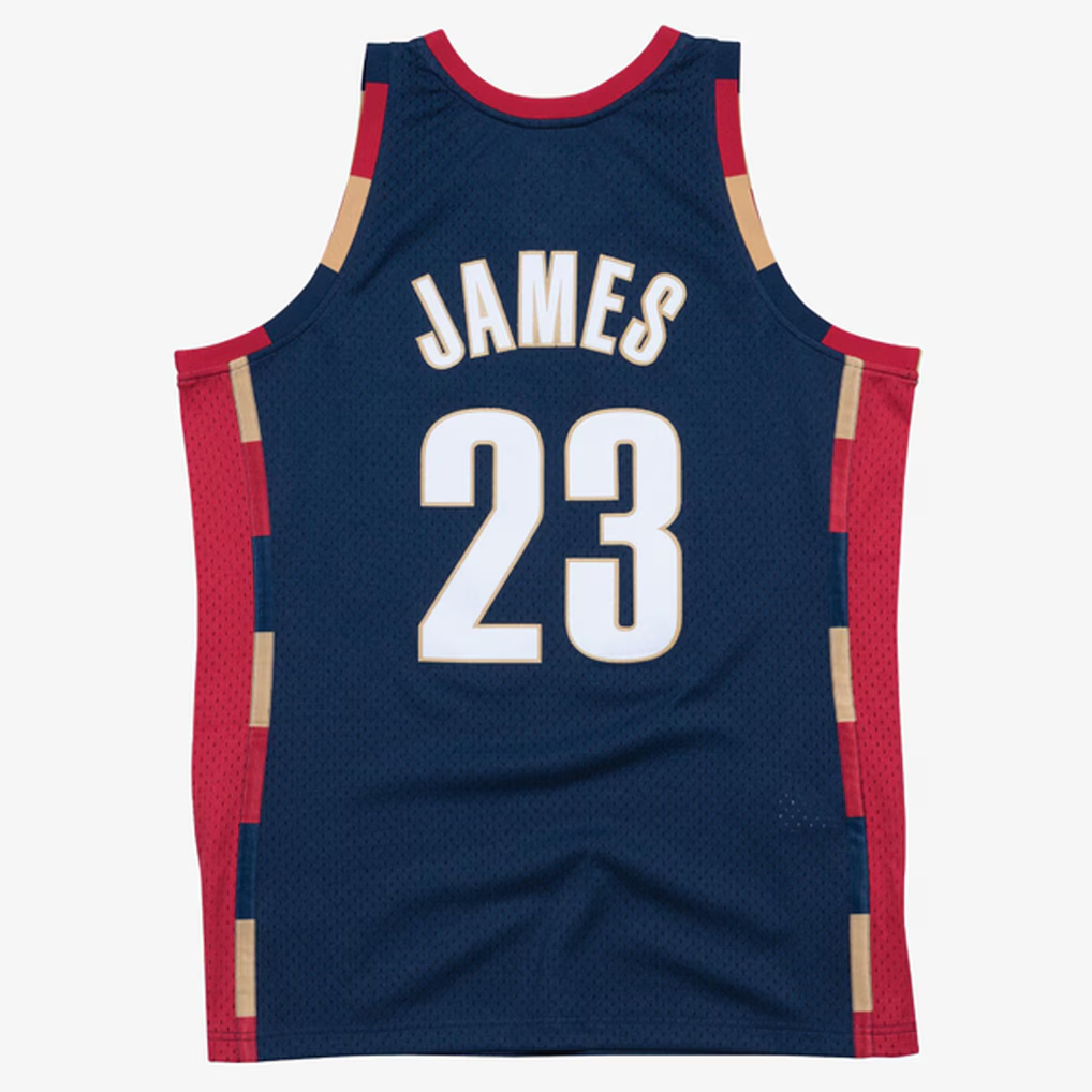 tocy C.Cavaliers #23 LeBron James Mitchell & Ness Navy Hardwood Classics Swingman Jerseys