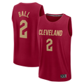 tocy C.Cavaliers #2 Lonzo Ball Wine Fast Break Replica Jerseys - Icon Edition