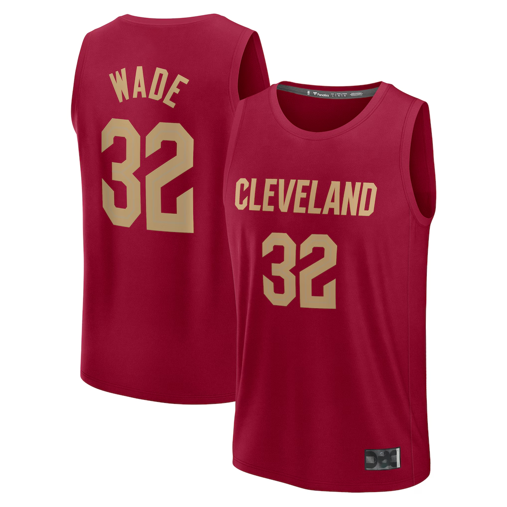 tocy C.Cavaliers #32 Dean Wade Wine Fast Break Player Jerseys - Icon Edition