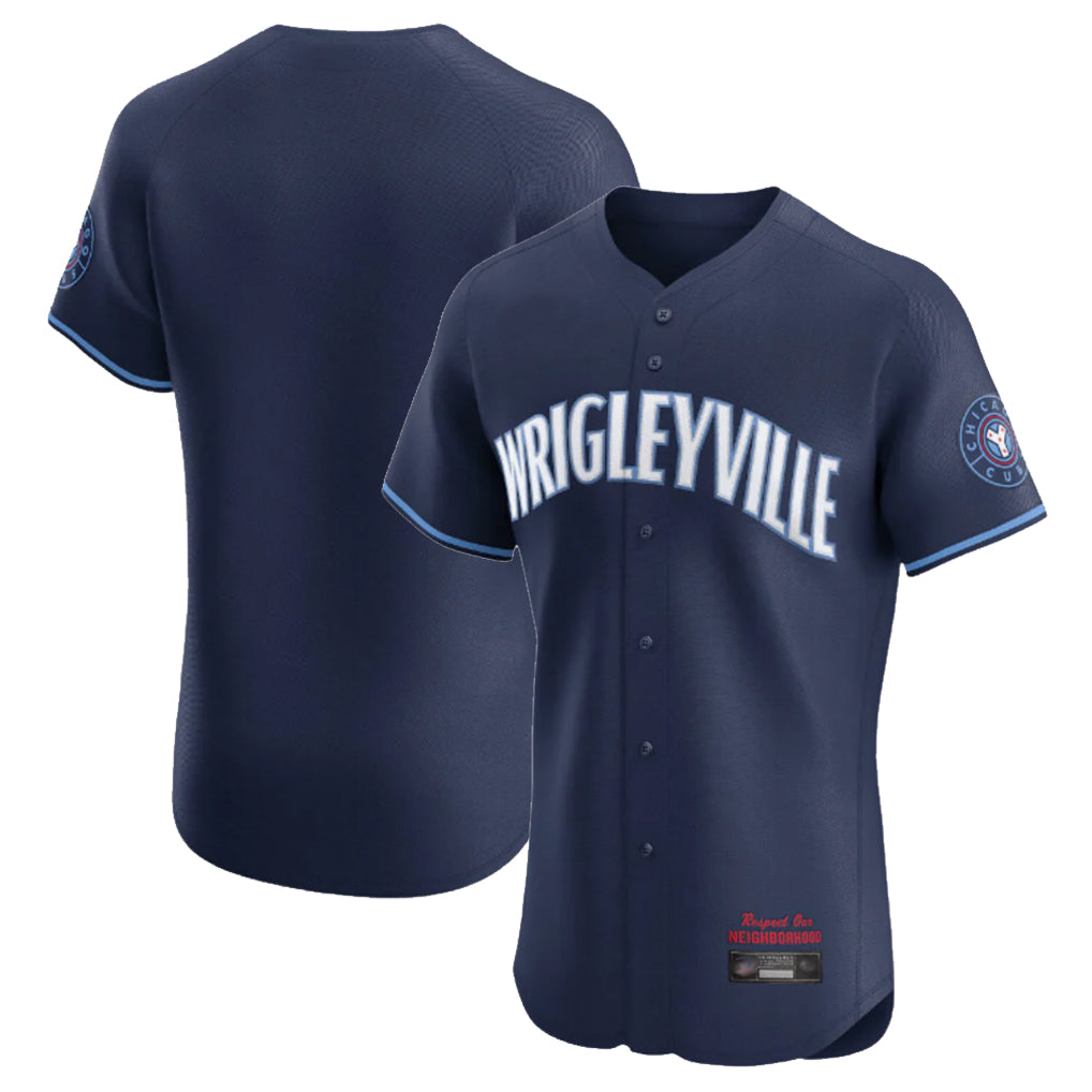 tocy C.Cubs Navy City Connect Limited Elite Home Game Blank Player Stitched Jerseys
