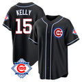 tocy C.Cubs #15 Carson Kelly Player Black Fashion Out 150th Anniversary Game Stitched Jerseys