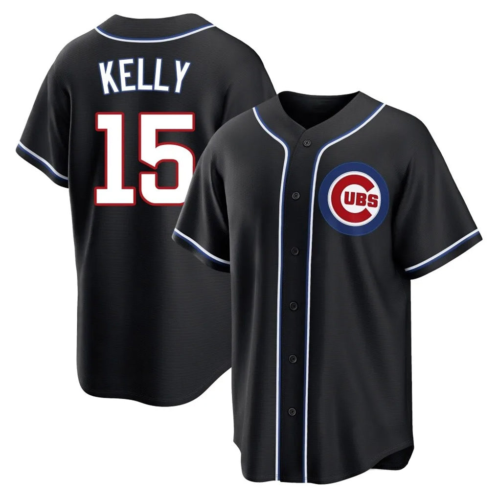 tocy C.Cubs #15 Carson Kelly Player Black Fashion Out Game Stitched Jerseys