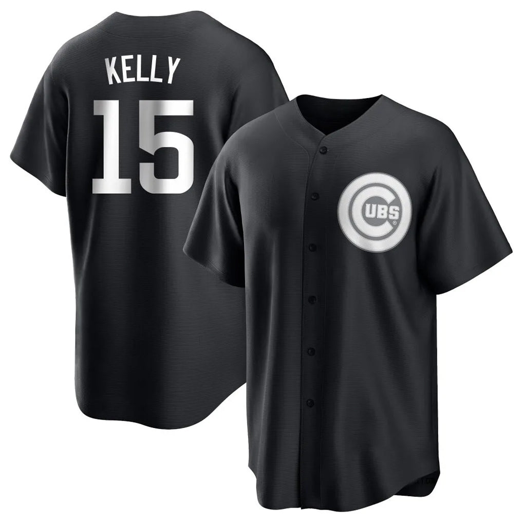 tocy C.Cubs #15 Carson Kelly Player Black Game Stitched Jerseys