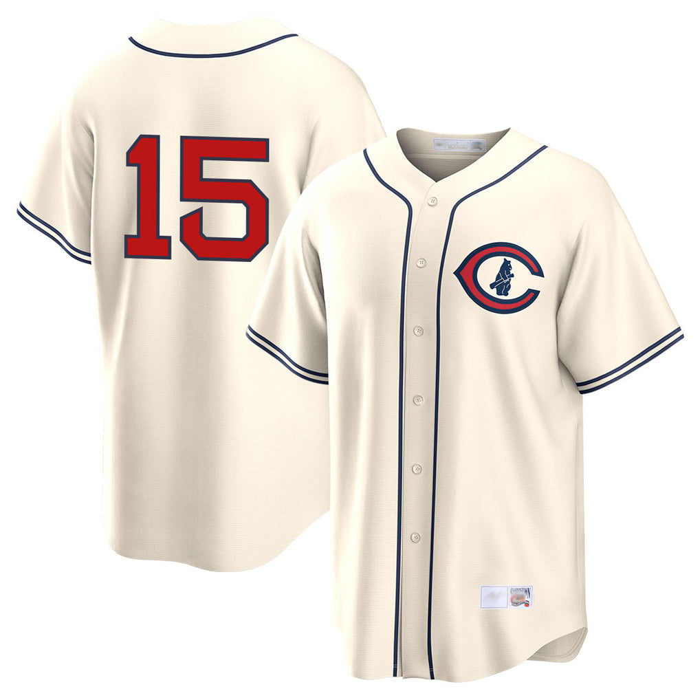 tocy C.Cubs #15 Carson Kelly Player Cream Field of Dreams Home Game Stitched Jerseys