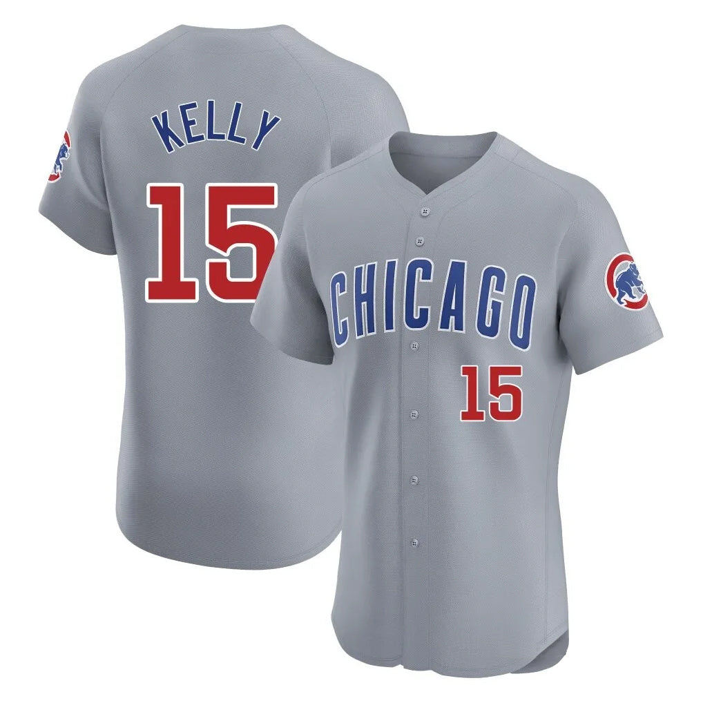 tocy C.Cubs #15 Carson Kelly Player Gray Road Limited Elite Home Stitched Jerseys