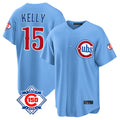 tocy C.Cubs #15 Carson Kelly Player Light Blue 150th Anniversary Home Game Stitched Jerseys
