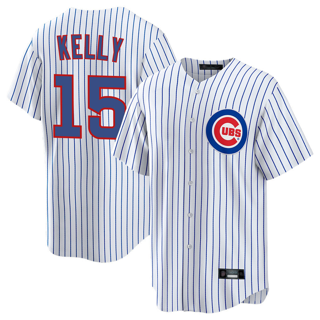 tocy C.Cubs #15 Carson Kelly Player White Game Home Stitched Jerseys