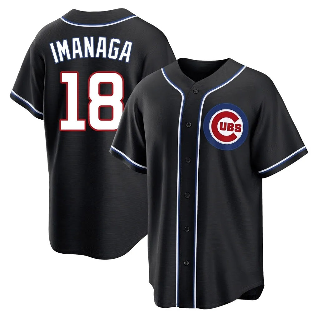 tocy C.Cubs #18 Shota Imanaga Player Black Fashion Out Game Stitched Jerseys