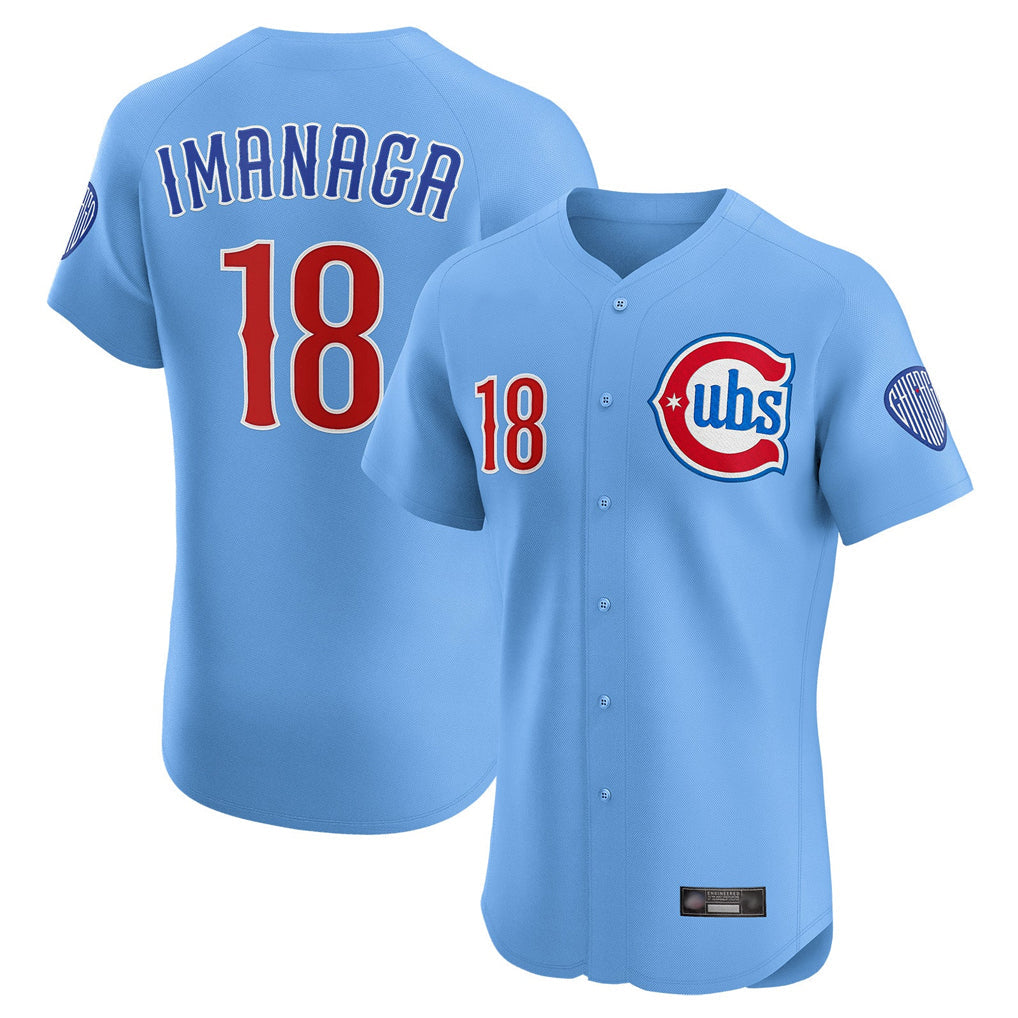 tocy C.Cubs #18 Shota Imanaga Player Light Blue Limited Elite Home Stitched Jerseys