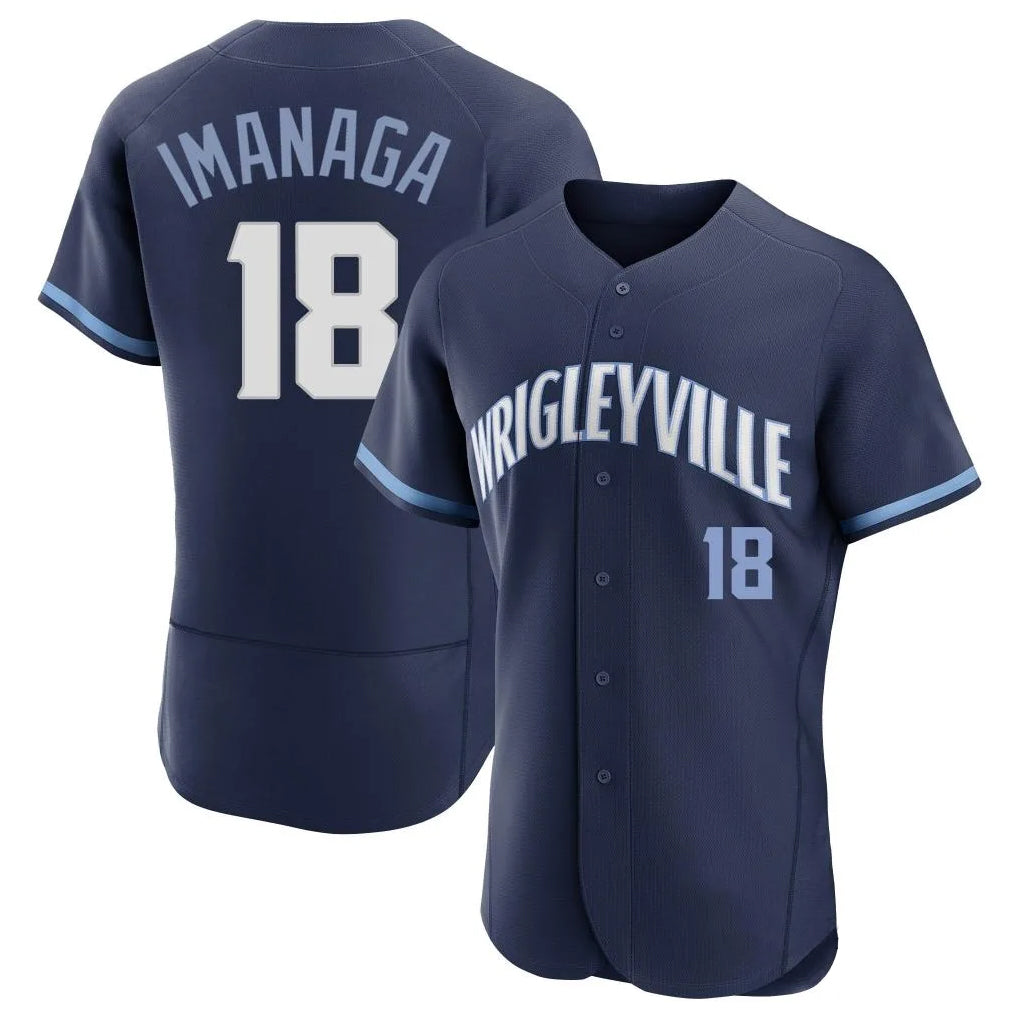 tocy C.Cubs #18 Shota Imanaga Player Navy City Connect Limited Elite Home Stitched Jerseys