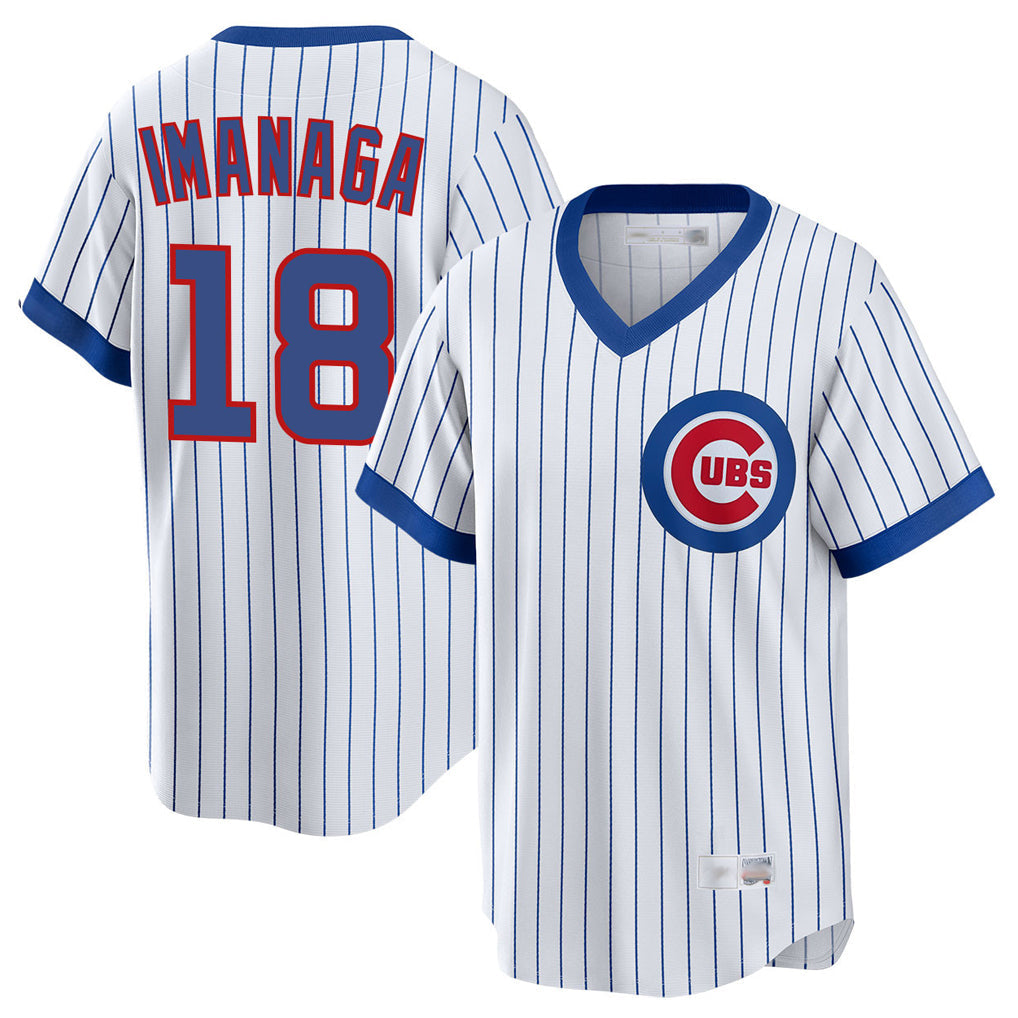tocy C.Cubs #18 Shota Imanaga Player White T-shirt Cooperstown Collection Limited Stitched Jerseys