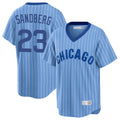 tocy C.Cubs #23 Ryne Sandberg Player Blue T-shirt Cooperstown Collection Limited Stitched Jerseys