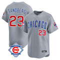 tocy C.Cubs #23 Ryne Sandberg Player Gray Road 150th Anniversary Limited Home Stitched Jerseys