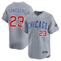 tocy C.Cubs #23 Ryne Sandberg Player Gray Road Limited Home Stitched Jerseys