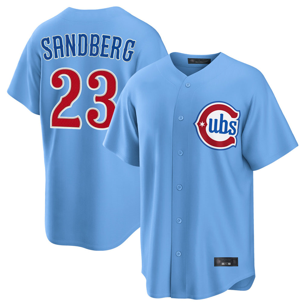 tocy C.Cubs #23 Ryne Sandberg Player Light Blue Home Game Stitched Jerseys