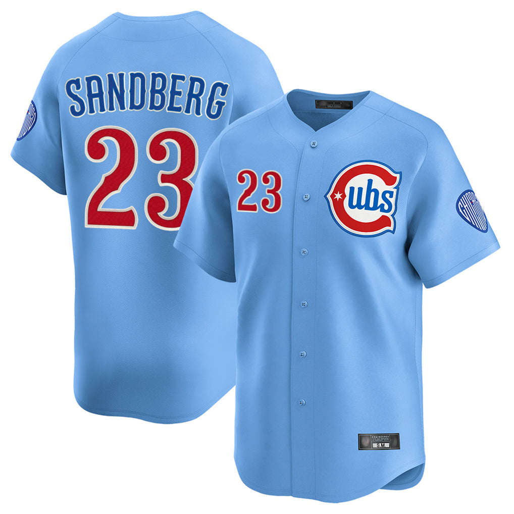 tocy C.Cubs #23 Ryne Sandberg Player Light Blue Limited Home Stitched Jerseys