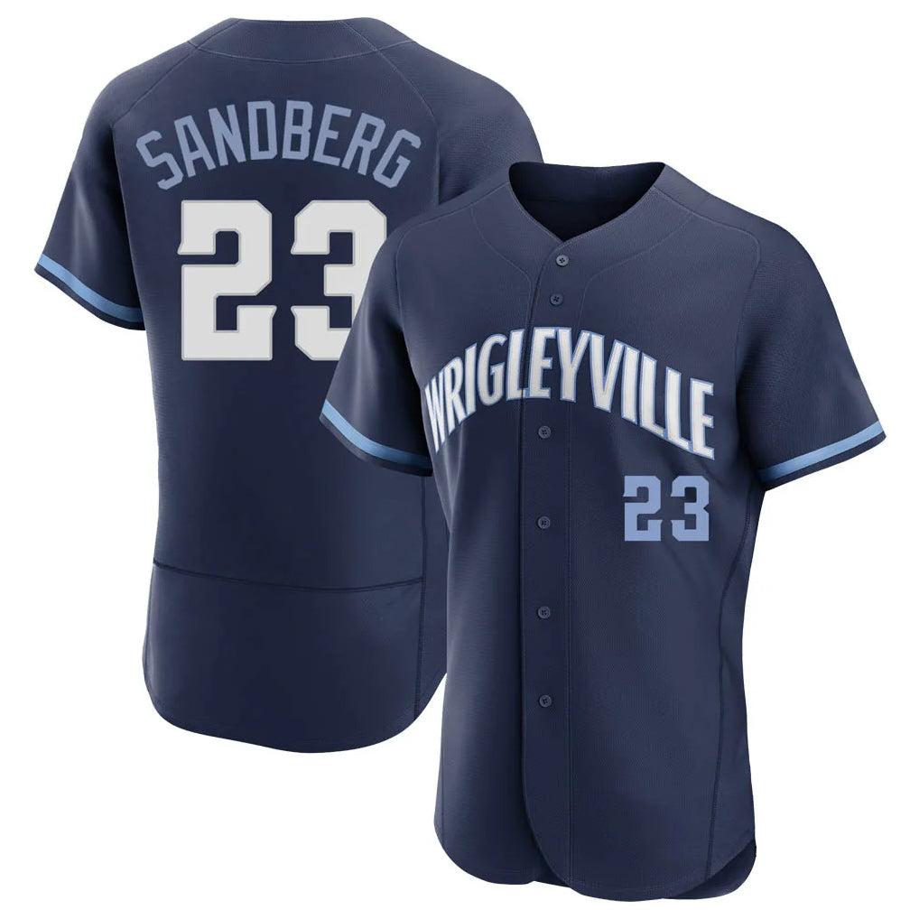 tocy C.Cubs #23 Ryne Sandberg Player Navy City Connect Limited Elite Home Stitched Jerseys