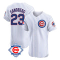tocy C.Cubs #23 Ryne Sandberg Player White 150th Anniversary Limited Elite Home Game Stitched Jerseys