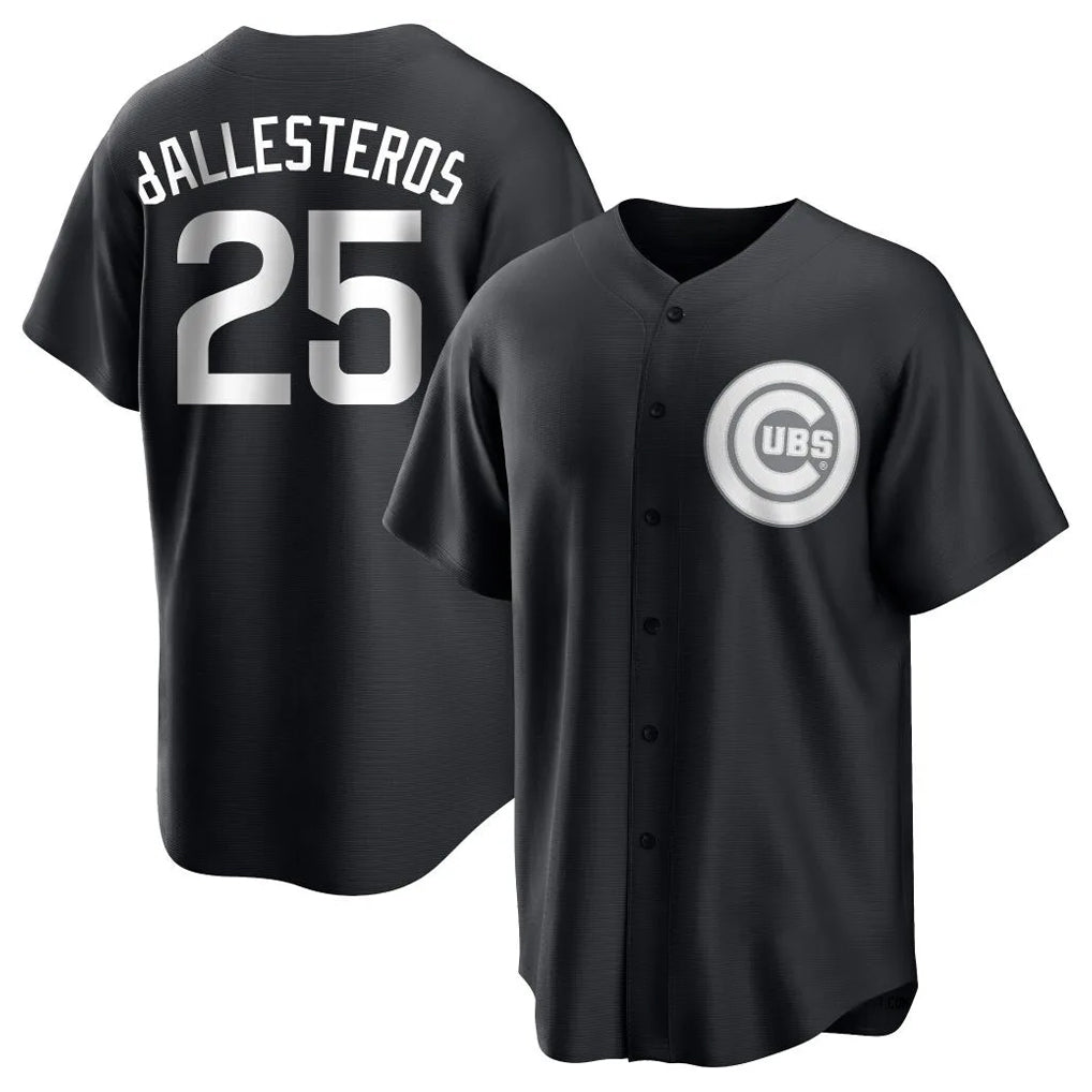 tocy C.Cubs #25 Mois¡§|s Ballesteros Player Black Game Stitched Jerseys