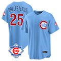 tocy C.Cubs #25 Mois¡§|s Ballesteros Player Light Blue 150th Anniversary Home Game Stitched Jerseys