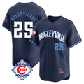 tocy C.Cubs #25 Mois¡§|s Ballesteros Player Navy City Connect 150th Anniversary Limited Home Stitched Jerseys