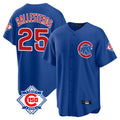 tocy C.Cubs #25 Mois¡§|s Ballesteros Player Royal 150th Anniversary Home Game Stitched Jerseys