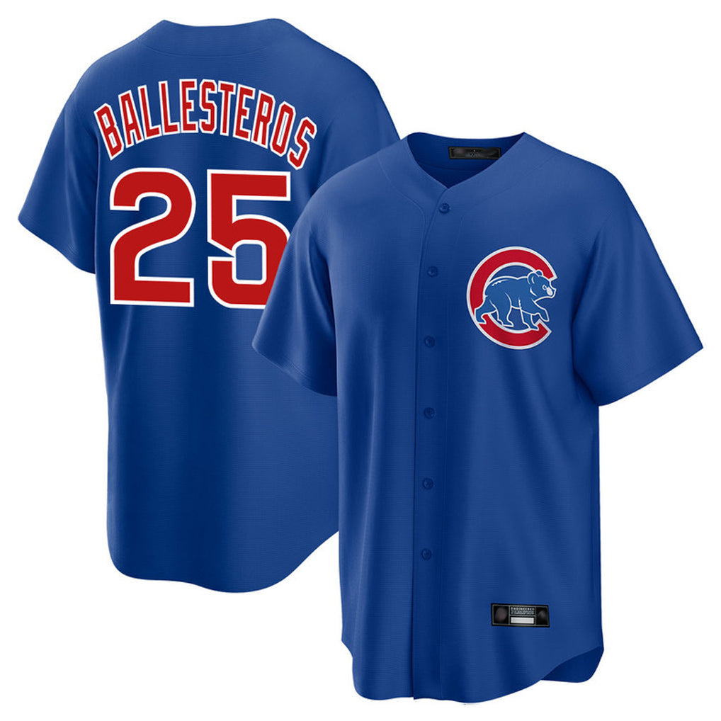 tocy C.Cubs #25 Mois¡§|s Ballesteros Player Royal Home Game Stitched Jerseys