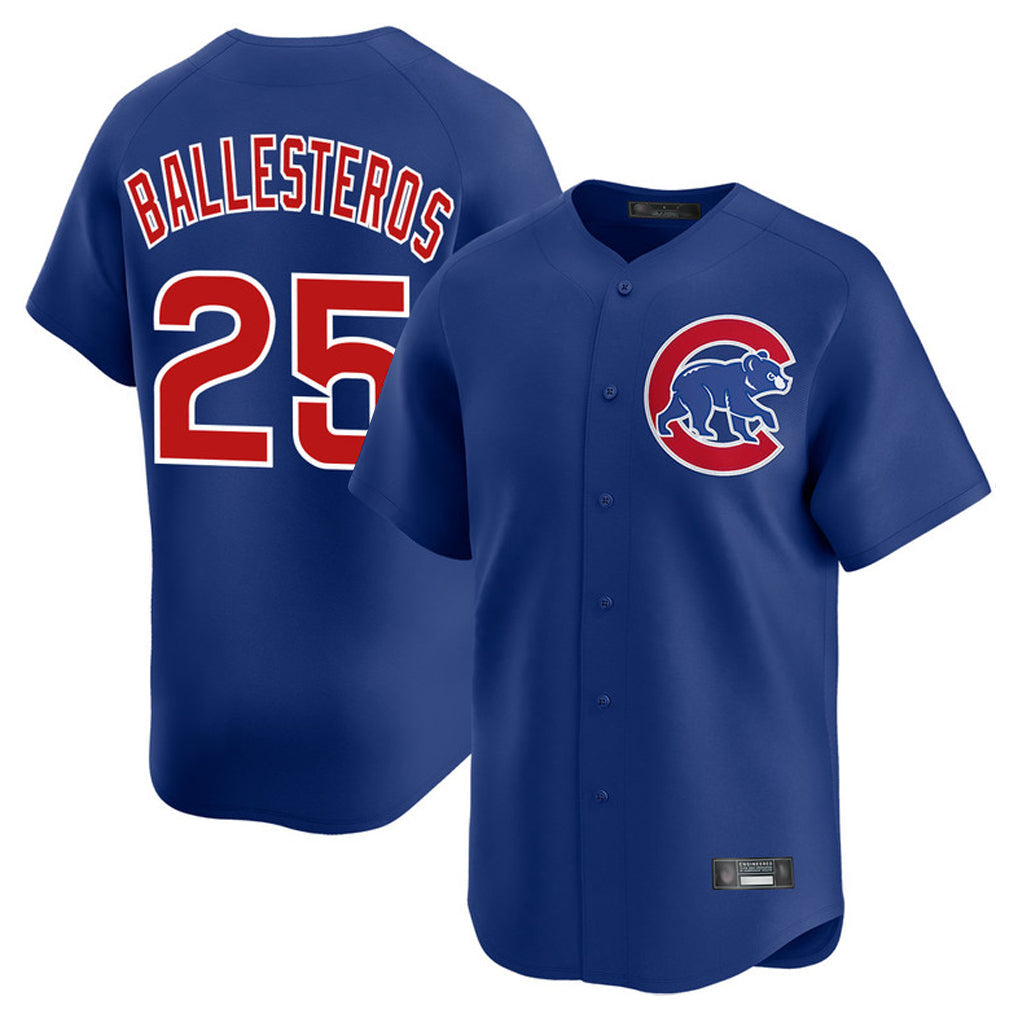 tocy C.Cubs #25 Mois¡§|s Ballesteros Player Royal Limited Home Stitched Jerseys