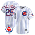 tocy C.Cubs #25 Mois¡§|s Ballesteros Player White 150th Anniversary Limited Home Game Stitched Jerseys