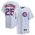 tocy C.Cubs #25 Mois¡§|s Ballesteros Player White Game Home Stitched Jerseys