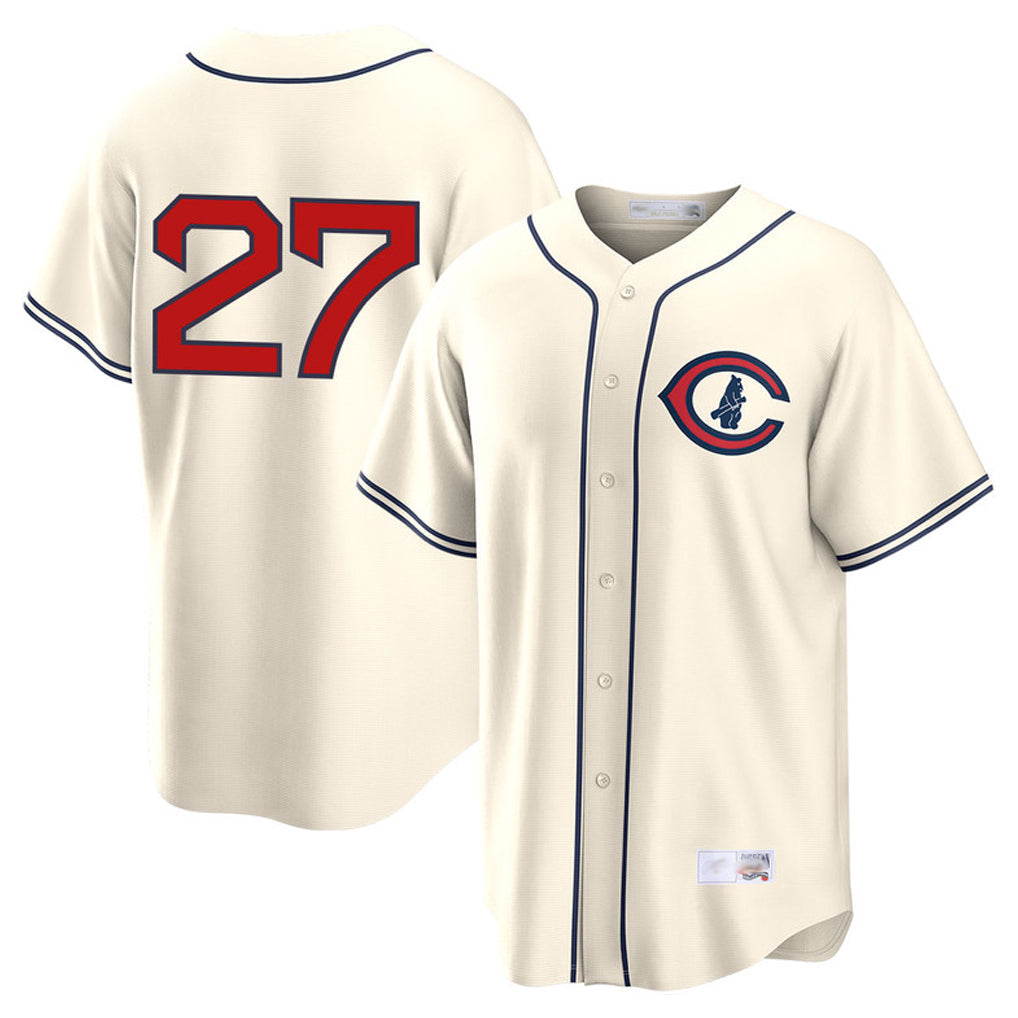 tocy C.Cubs #27 Seiya Suzuki Player Cream Field of Dreams Home Game Stitched Jerseys