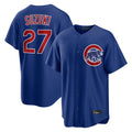 tocy C.Cubs #27 Seiya Suzuki Player Royal Home Game Stitched Jerseys