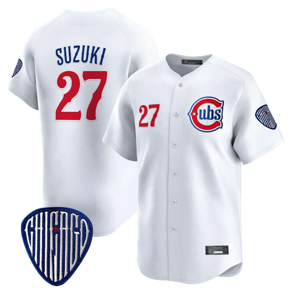 tocy C.Cubs #27 Seiya Suzuki Player White Vapor Premier Limited Home Stitched Jerseys