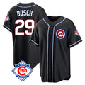 tocy C.Cubs #29 Michael Busch Player Black Fashion Out Game Stitched Jerseys