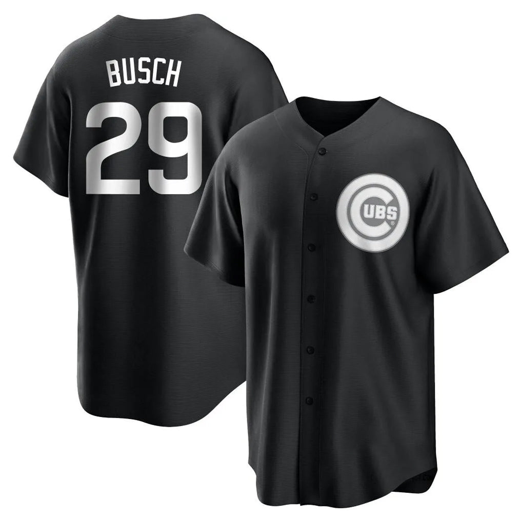 tocy C.Cubs #29 Michael Busch Player Black Game Stitched Jerseys
