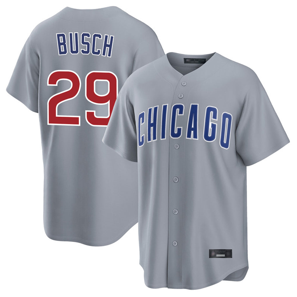 tocy C.Cubs #29 Michael Busch Player Gray Home Game Stitched Jerseys