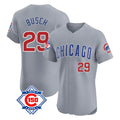 tocy C.Cubs #29 Michael Busch Player Gray Road 150th Anniversary Limited Elite Home Stitched Jerseys